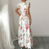 Flutter Short Sleeves Maxi Dress