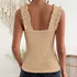 Ruffle Straps Eyelet Blouse - JEXIE