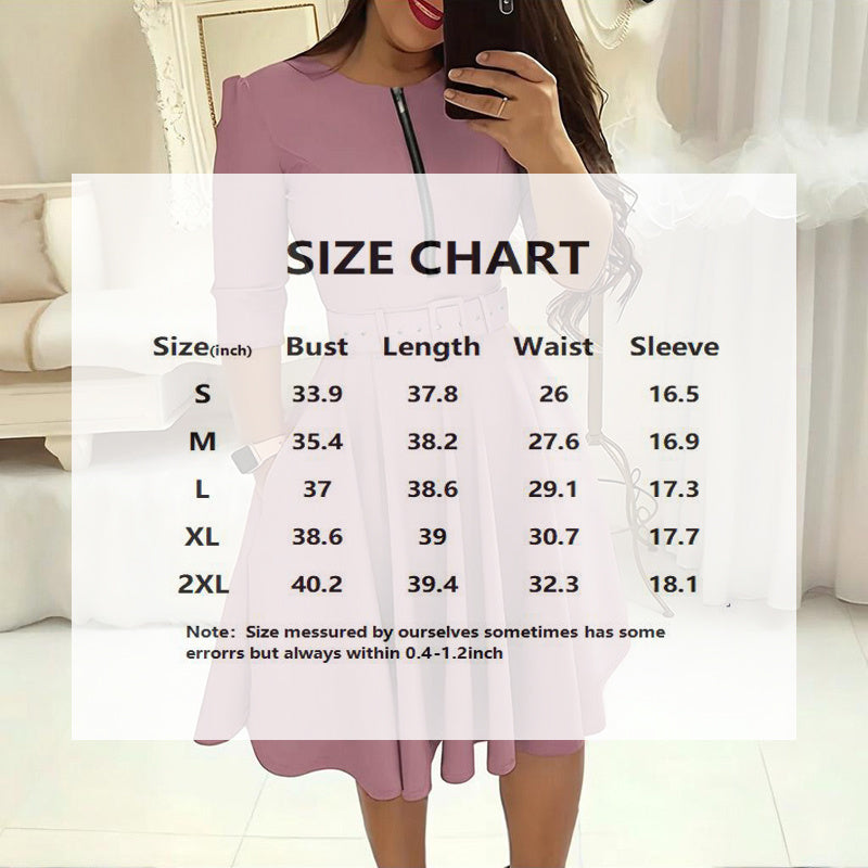Midi A-Line Shift Belt Dress