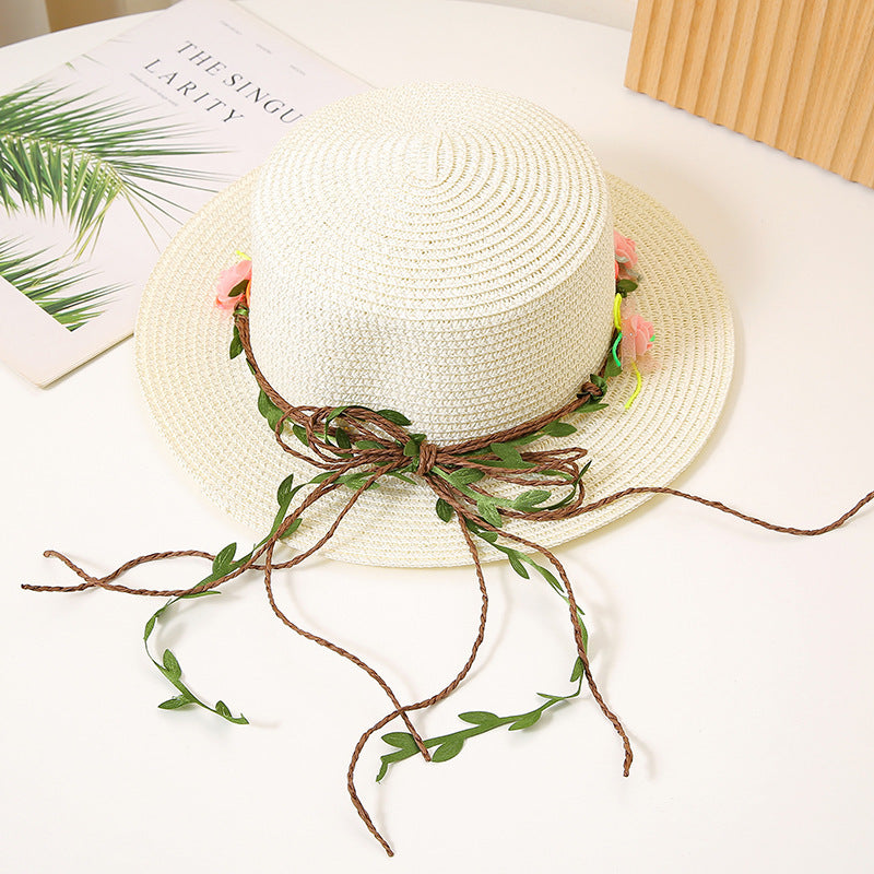 Flat Brim Straw Sun Hat
