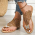 Rhinestone Flat-heeled Slippers Sandals
