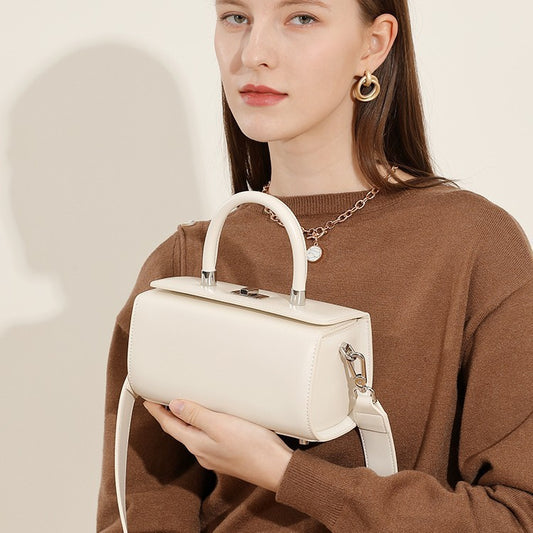 Leather Shoulder Crossbody Square Bag