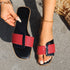 Square Toes Slippers Flat Sandals