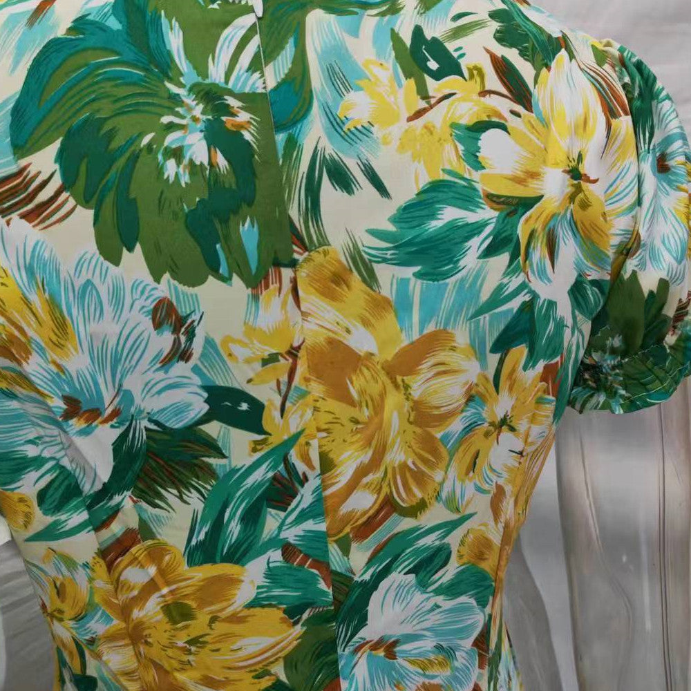 Blue Yellow Chic Casual Dress