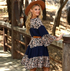Color Block Cheetah Pattern Dress