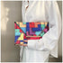 Colorful Plaid Envelope Shape Bag