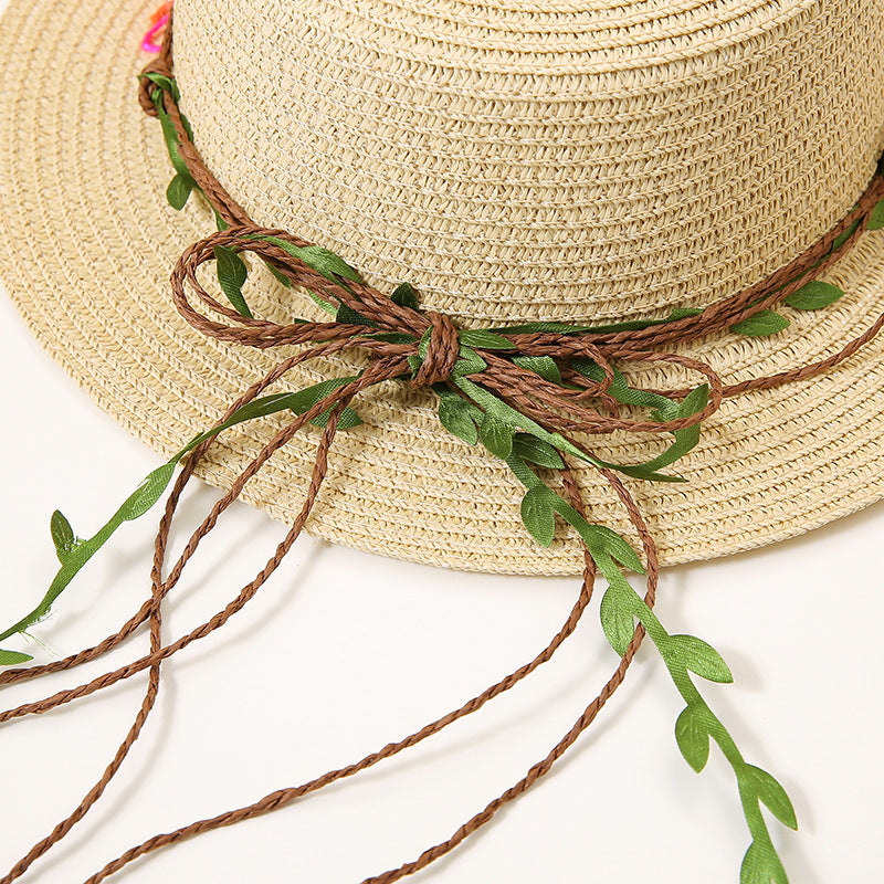 Flat Brim Straw Sun Hat