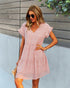 Flowers Loose Short Chiffon Dress