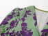 Green Purple Contrast Floral Dress