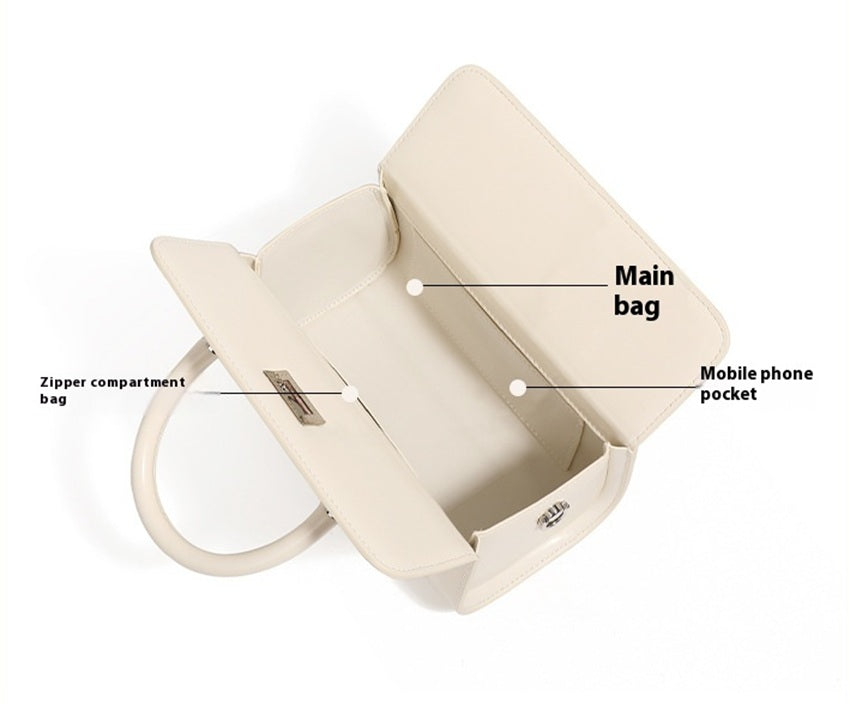 Leather Shoulder Crossbody Square Bag