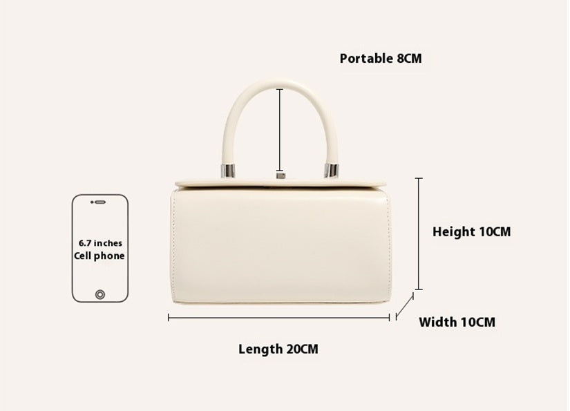 Leather Shoulder Crossbody Square Bag