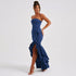 Off-Shoulder Tube Flounced Dress
