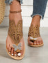 Rhinestone Flat-heeled Slippers Sandals