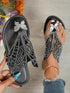 Rhinestone Flat-heeled Slippers Sandals