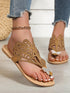 Rhinestone Flat-heeled Slippers Sandals