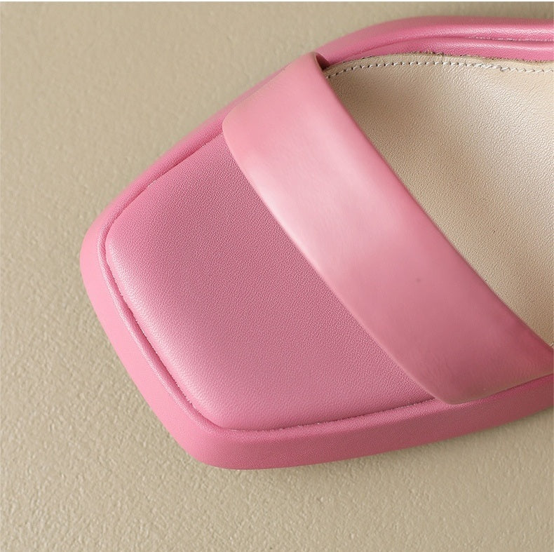 Square Toe Chic Chunky Heels