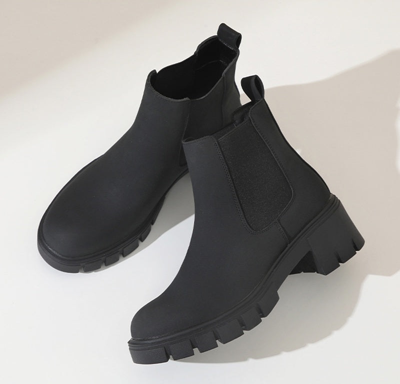 Thick Bottom Suede Martens Boots