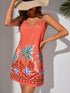 Tropical Print Simple Summer Dress - JEXIE