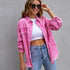 Pocketed Ripped Shirt Jacket - JEXIE