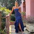 Off-Shoulder Tube Flounced Dress