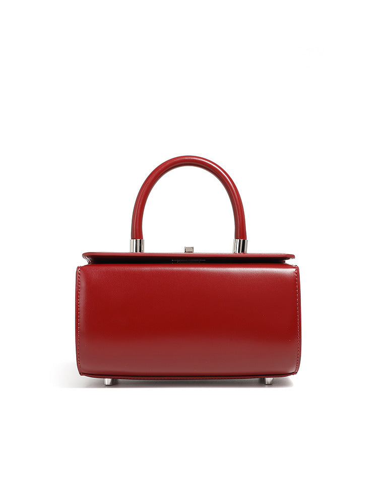 Leather Shoulder Crossbody Square Bag