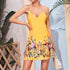 Tropical Print Simple Summer Dress - JEXIE
