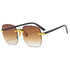 Squared Rimless Fashion Sunglasses - JEXIE