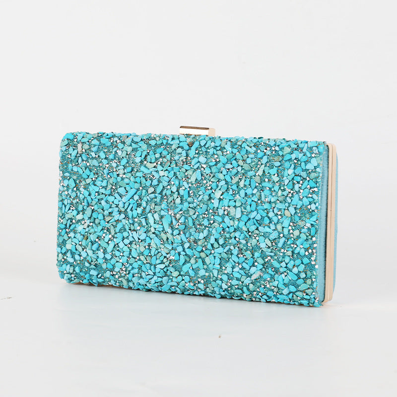 Chic Stones Texture Clutch Bag