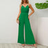 V-neck Loose Pleated Jumpsuit