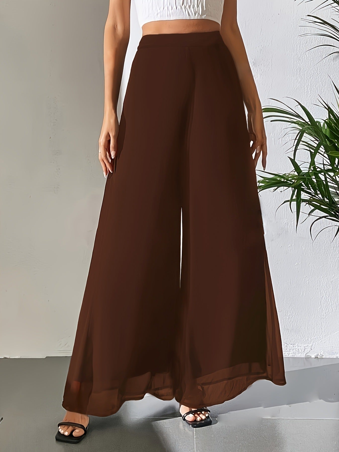 Wide-leg Pants Chiffon Trousers