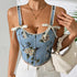 Floral Vintage Corset Style Vest