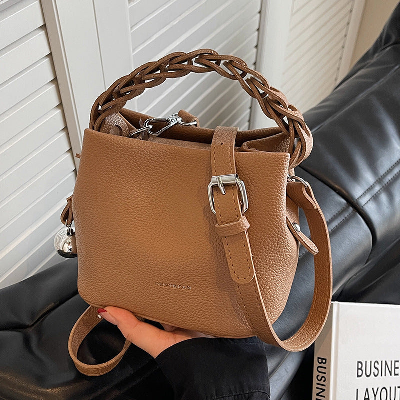 Crossbody Design Portable Bucket Bag