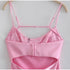 Backless Pink Satin Long Dress - JEXIE