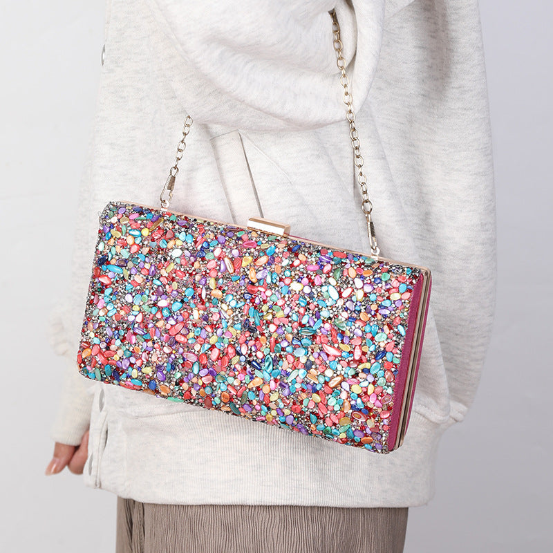 Chic Stones Texture Clutch Bag