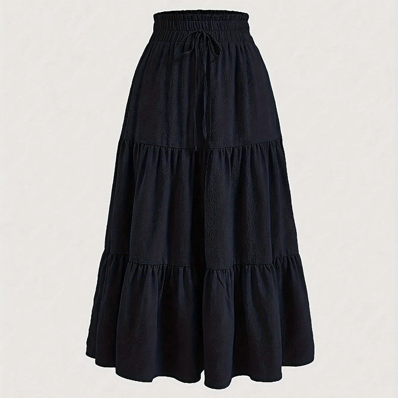 High-Waist Knot Plus Size Skirt
