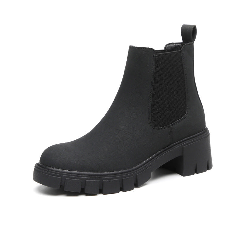 Thick Bottom Suede Martens Boots