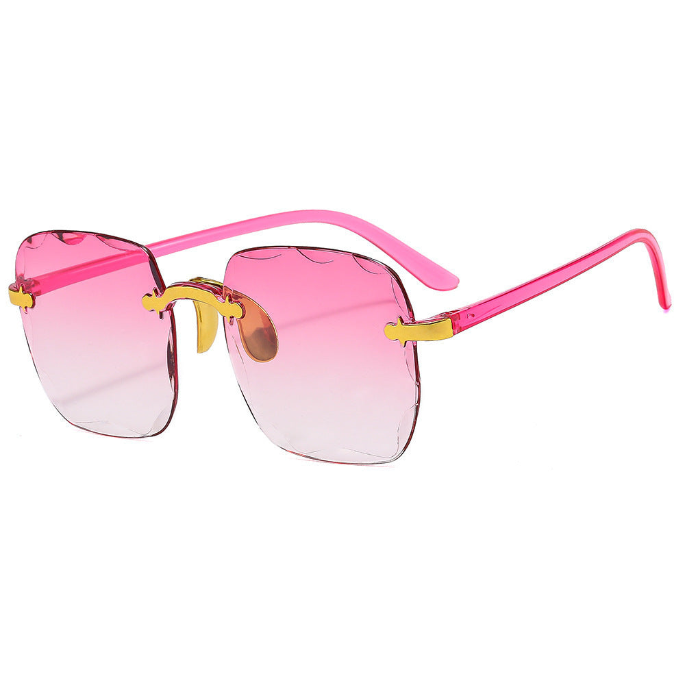 Squared Rimless Fashion Sunglasses - JEXIE