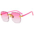 Squared Rimless Fashion Sunglasses - JEXIE