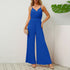 V-neck Loose Pleated Jumpsuit