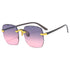 Squared Rimless Fashion Sunglasses - JEXIE