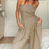 Backless Overalls Wide Leg Pants Jumpsuit