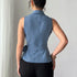 Side Knot Sleeveless Shirt Blouse