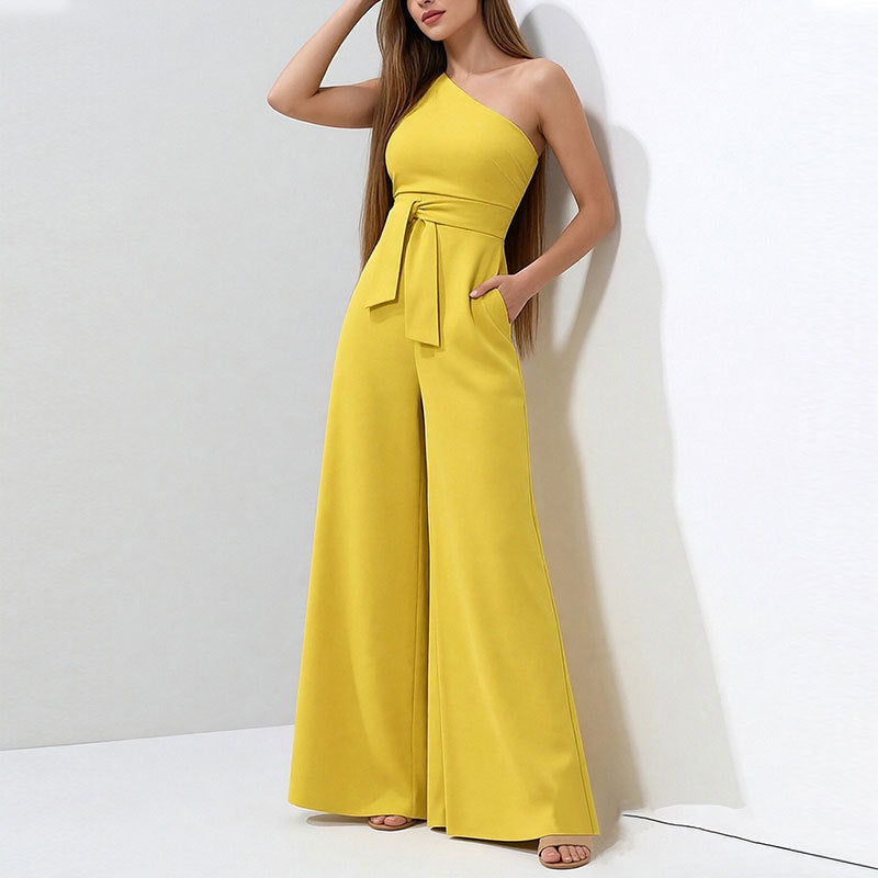 Straight-leg Strapless Jumpsuit