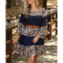 Color Block Cheetah Pattern Dress