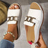 Peep-toed Roman Wedges Sandals