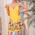 Tropical Print Simple Summer Dress - JEXIE