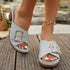 Buckle Metal Chunky Slippers Sandals