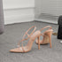 Cross Strap High Heel Pointed Sandals - JEXIE