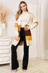 Woven Right Color Block Dropped Shoulder Cardigan - JEXIE